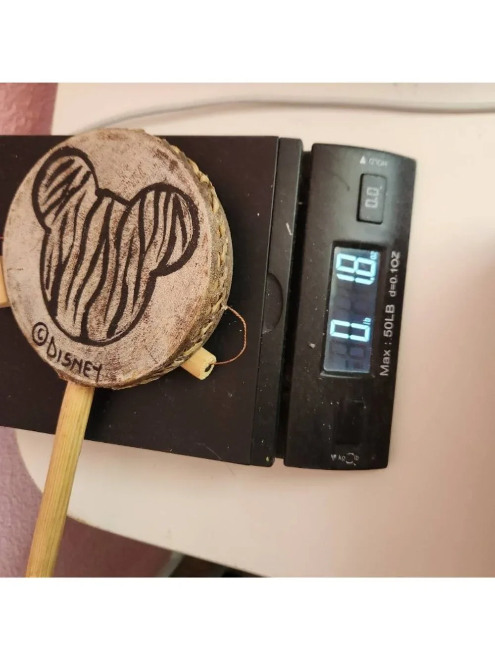 Walt Disney World Resort Animal Kingdom Tribal Zebra Mickey Mouse Spin Hand Drum